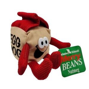 Vintage Egg Nog Carton Nutmeg Beanbag Plush Christmas Merry Beans Eckerd